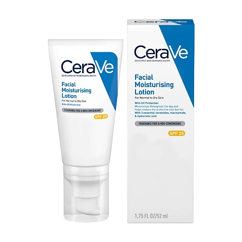 фото Cerave увлажняющий солнцезащитный флюид facial moisturising lotion spf 25 52.0
