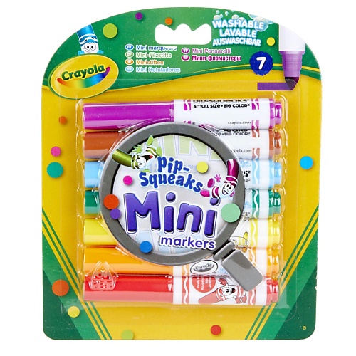 CRAYOLA Смываемые мини-фломастеры  Mini Washable Markers 7.0
