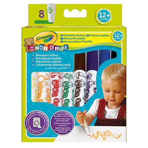 CRAYOLA Смываемый фломастеры Mini Kids для малышей старше 1-го года 8.0 botavikos гипоаллергенный крем для мам и малышей на основе очной воды гамамелиса 250 мл