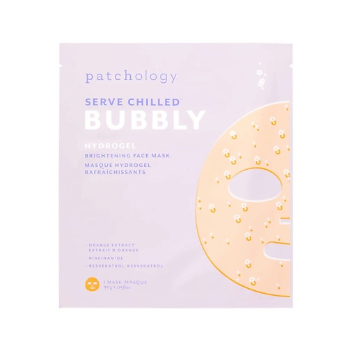 фото Patchology гидрогелевая маска bubbly, выравнивающая тон кожи и придающая сияние 30.0