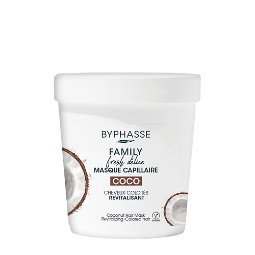 фото Byphasse маска для волос family fresh delice кокос для окрашенных волос 250.0