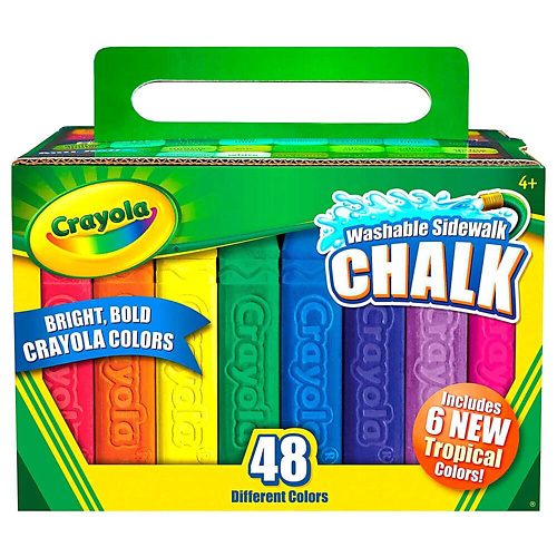 CRAYOLA Разноцветные мелки для рисования на асфальте Washable Sidewalk Chalk