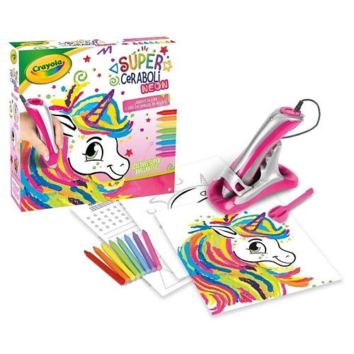CRAYOLA Набор Unicorn Neon с восковыми мелками и прибором для их плавки юнландия папка на молнии с ручками magic unicorn