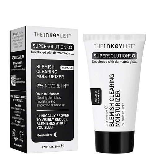 фото The inkey list ночной крем с ретиноидами для проблемной кожи blemish clearing moisturiser 50.0