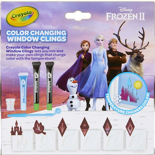CRAYOLA Набор для создания оконных наклеек  Disney Frozen II готовимся к письму рабочая тетрадь с наклейками 48 наклеек