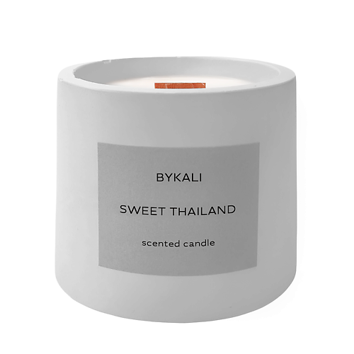 цена Свеча BYKALI Свеча ароматическая Сладкий Таиланд с деревянным фитилем в камне