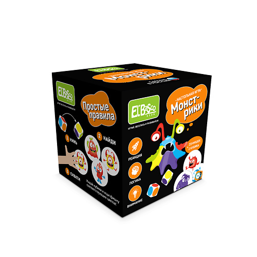 EL'BASCO Настольная игра  для детей с кубиком Монстрики 1.0 няшки раскраски монстрики