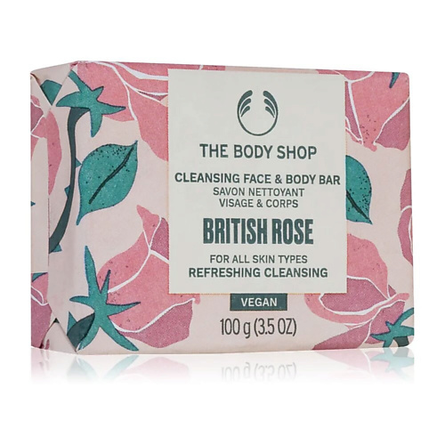Мыло твердое для умывания THE BODY SHOP Нежное мыло для очищения лица и тела British Rose фото