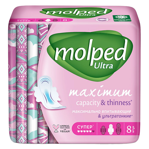 MOLPED Прокладки женские ULTRA Super (супер впитывающие) 5 капель 8.0