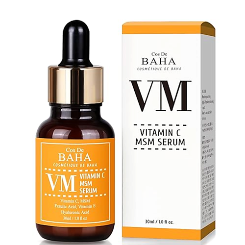 фото Cos de baha сыворотка для лица осветляющая витамин с vm vitamin c msm serum 70.0