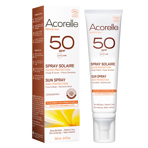 Солнцезащитный спрей для лица и тела ACORELLE Солнцезащитный спрей  SPF 50