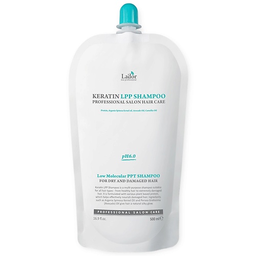 фото Lador шампунь для волос бессульфатный кератиновый keratin lpp shampoo 500.0