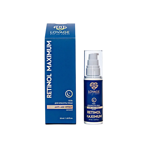LOVAGE Ночной гель для красоты лица с голубым ретинолом максимальный, несмываемый RETINOL MAXIMUM 50.0 MPL320422