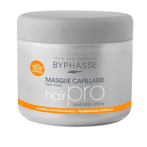 BYPHASSE Маска для сухих волос PRO NUTRITIV RICHE 500.0 индекс натуральности увлажняющая натуральная маска для сухих волос витамины и пантенол 500