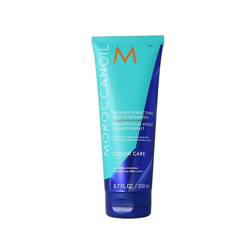 фото Moroccanoil шампунь color care blonde perfecting тонирующий с фиолетовым пигментом 200.0