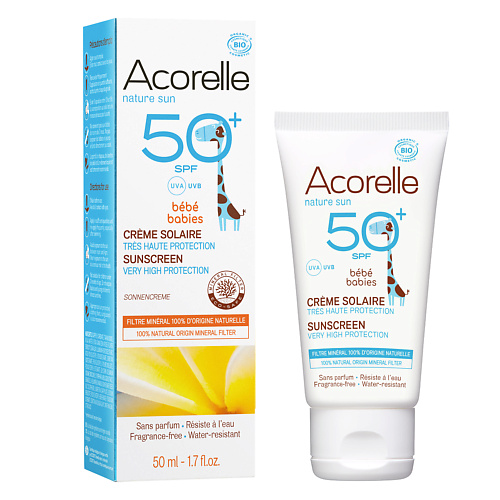 фото Acorelle солнцезащитный крем для детей spf 50 50.0