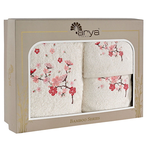 ARYA HOME COLLECTION Набор Полотенец с Вышивкой из Бамбука Fiore