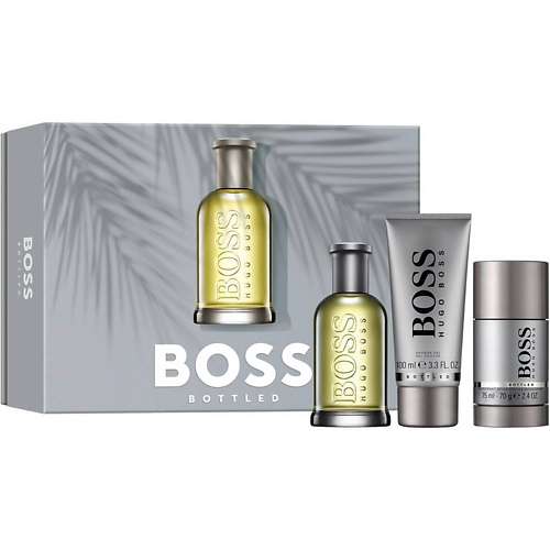 цена Набор парфюмерии BOSS Набор Boss No.6 Bottled: Туалетная вода + Гель для душа + Дезодорант-спрей