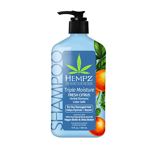фото Hempz шампунь тройное увлажнение / triple moisture daily herbal replenishing shampoo 500.0