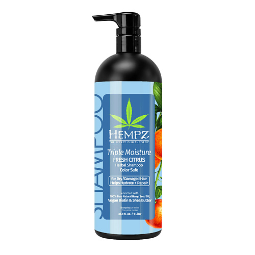 фото Hempz шампунь тройное увлажнение / triple moisture daily herbal replenishing shampoo 1000.0