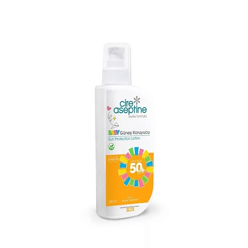 Солнечная линия  Летуаль CIRE ASEPTINE ДЕТСКИЙ солнцезащитный лосьон  50 SPF Sun Protection Lotion Baby 200.0