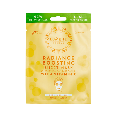 LUMENE Тканевая маска с витамином С для сияния кожи Radiance Boosting 1.0 japan gals маска с плацентой и витамином c pure essence placenta 7 шт