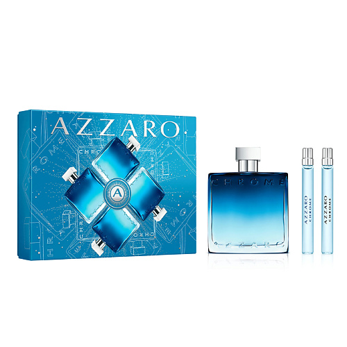 цена Набор парфюмерии AZZARO Набор Chrome: Парфюмерная вода + Туалетная вода