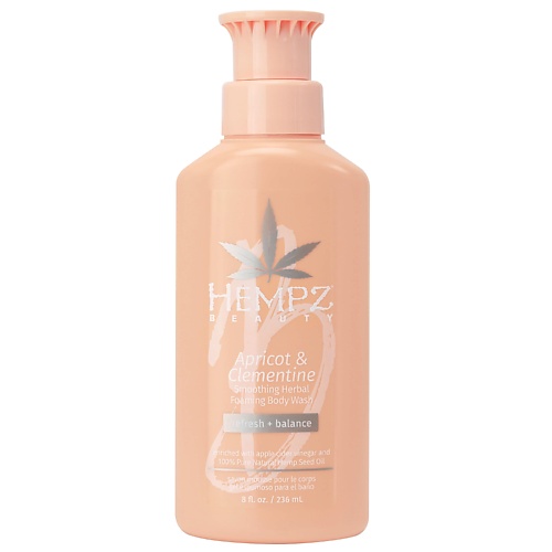 фото Hempz гель для душа абрикос и клементин /apricot & clementine smoothing herbal foaming body wash 236.0