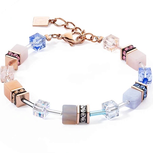 Браслет COEUR DE LION Браслет GeoCUBE Light blue-Beige