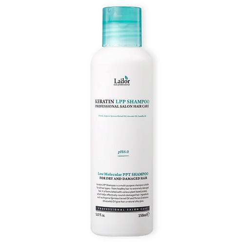 фото Lador шампунь для волос бессульфатный кератиновый keratin lpp shampoo 150.0