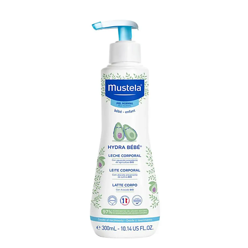 Уход за кожей для детей MUSTELA Увлажняющий лосьон для тела с авокадо Hydra Bebe 300.0