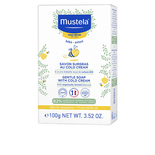 MUSTELA Ухаживающее детское мыло для лица и тела  Gentle Soap with Cold Cream 100.0