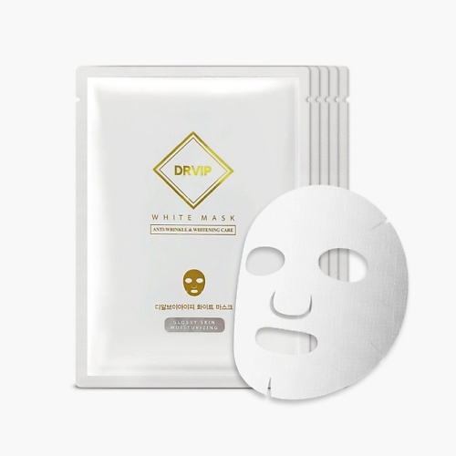 Маска для лица CELLBYCELL Антивозрастная тканевая маска-глянцевая кожа White mask DrVIP