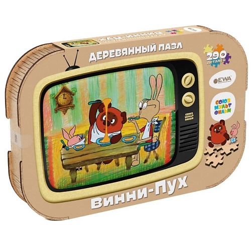 EWA ECO-WOOD-ART Деревянный пазл СоюзМультФильм Винни-Пух 1.0