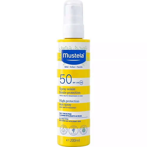 MUSTELA Водостойкий солнцезащитный спрей Sun Spray SPF50 200.0