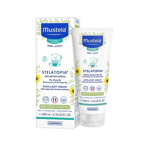 Уход за кожей для детей  Летуаль MUSTELA Смягчающий десткий крем для сухой кожи Stelatopia Emollient 200.0