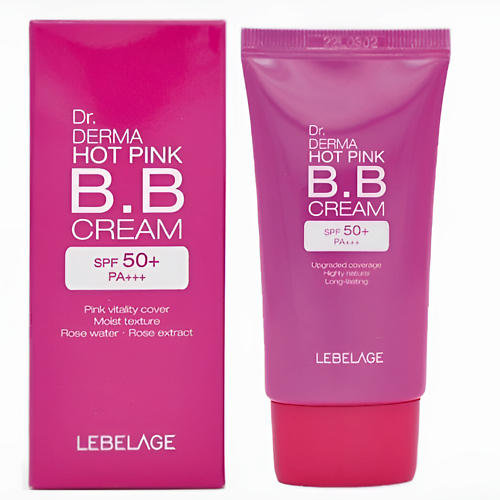 BB крем для лица LEBELAGE Dr. Derma Hot Pink Увлажняющий ВВ крем SPF50+ PA+++