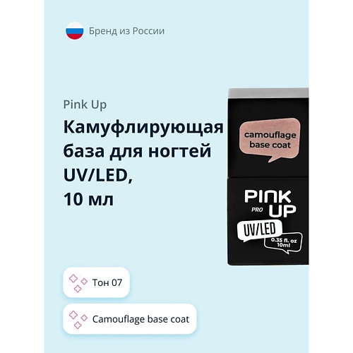 PINK UP Камуфлирующая база для ногтей UV/LED PRO