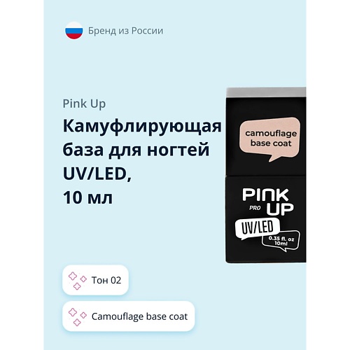 PINK UP Камуфлирующая база для ногтей UV/LED PRO