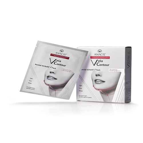 Маска для лица ANACIS Маска для контура лица Vela Contour 4D Refill V Pack