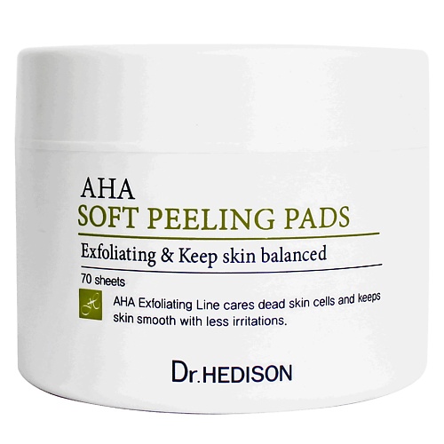 Диски для эксфолиации DR. HEDISON Салфетки для лица AHA Soft Peeling Pad