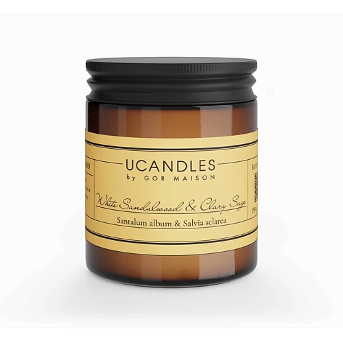 Свеча UCANDLES Свеча White Sandalwood & Clary Sage Botanique VASO