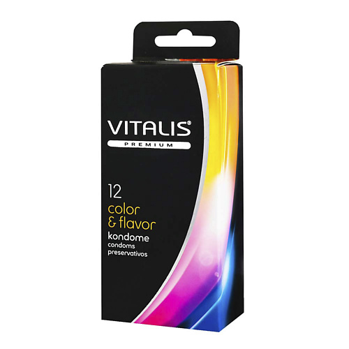 VITALIS Презервативы VITALIS PREMIUM, Color&Flower, Цветные и ароматизированные 12.0