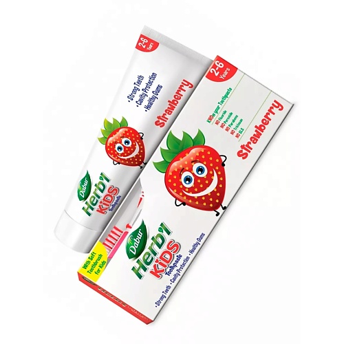 DABUR Детская зубная паста со вкусом клубники (Herb'l Kids Strawberry) 50.0