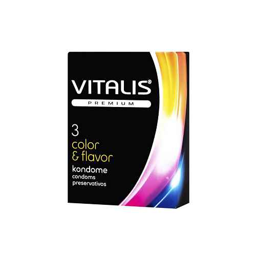 VITALIS Презервативы VITALIS PREMIUM, Color&Flower, Цветные и ароматизированные 3.0