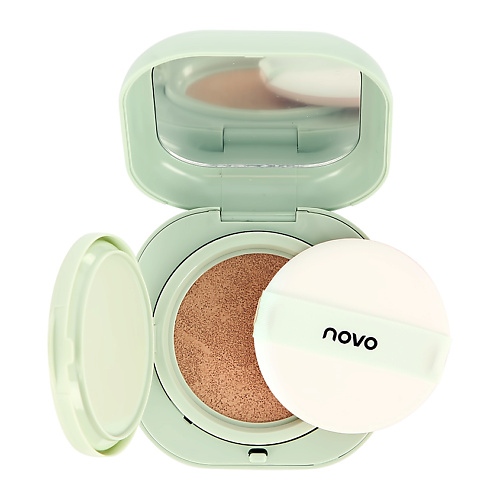 NOVO Основа-кушон тональная для лица LIGHT AIRY INVISIBLE CUSHION