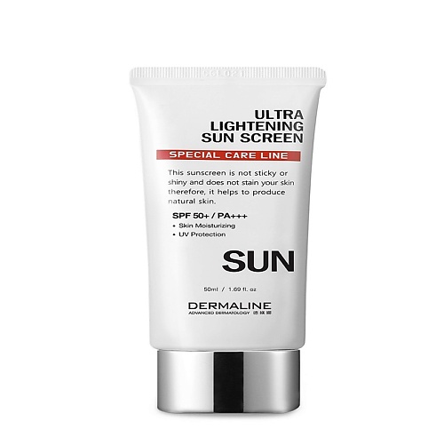 Солнцезащитный крем для лица DERMALINE Крем для лица ULTRA LIGHTENING SUN SCREEN