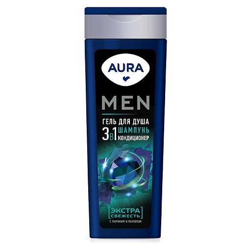 AURA Men Гель для душа 3в1 Экстра Свежесть 380.0