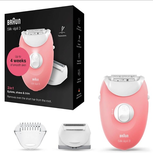 Эпилятор BRAUN Эпилятор Silk-epil 3 SE3277, 2 скорости, подсветка