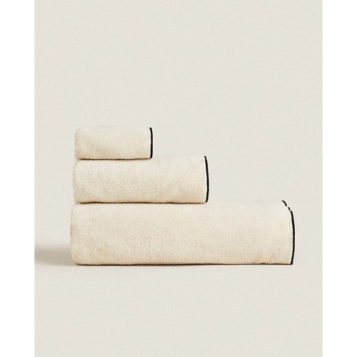 ZARA HOME Хлопковое полотенце с оверлоком 90 x 150